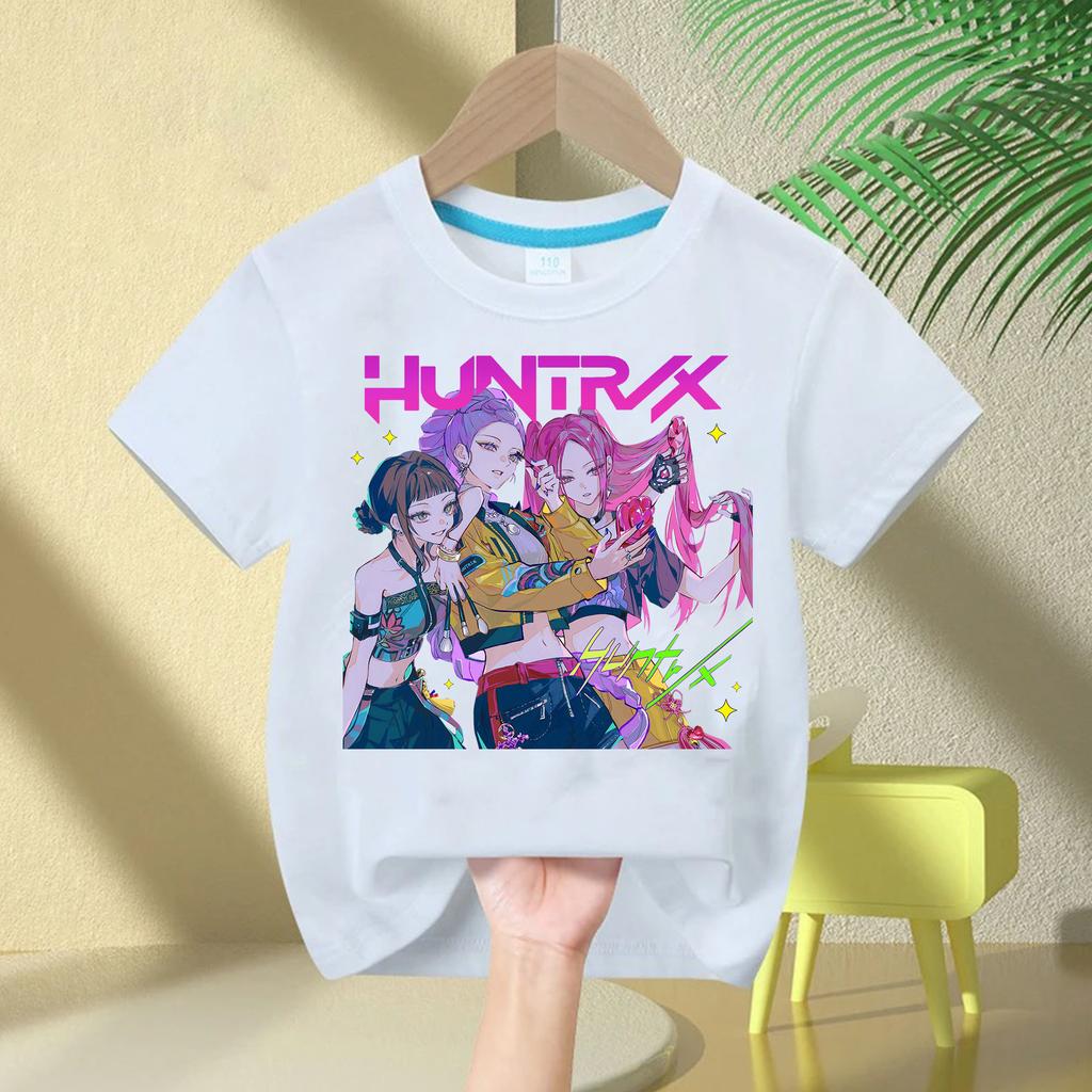 Hot Movie Cotton Baby Girls T Shirt Children's Clothing KPop Demon Hunters Fans Gifts Kids Clothes Fashion Casual Tops
