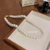 Elegant French Layered Pearl Necklace - Women's High-End Versatile Clavicle Chain, Simple Retro Style