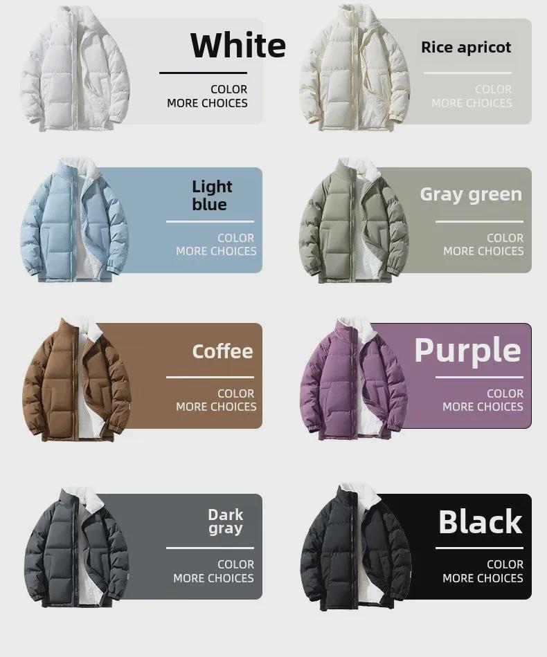Dicke, mit Baumwolle gefütterte Winterjacke für Herren, warme, lockere Passform für junge Männer