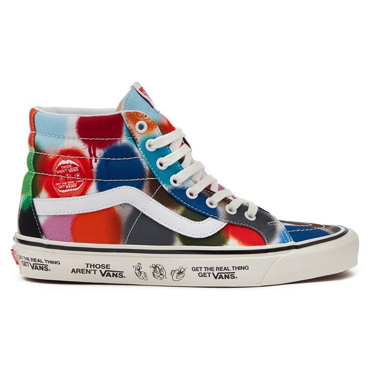 Vans Sk8 Casual High-Top Skate Shoes Unisex Sneakers Blue Red White VN0A38GF9XQ