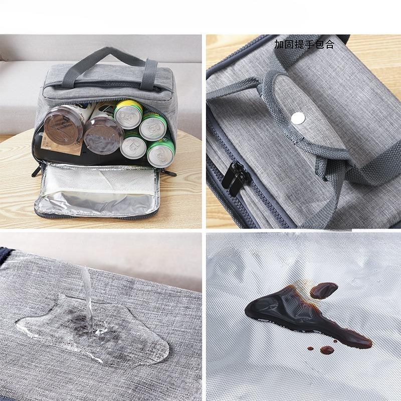 Picnic Insulated Bag with Ice Pack Handle Lunch Tote Box Thermal Meal Bag New Design