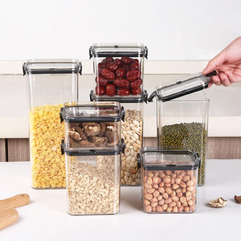 Transparent PET Plastic Grain Storage Jars - Large & Small Sizes Available