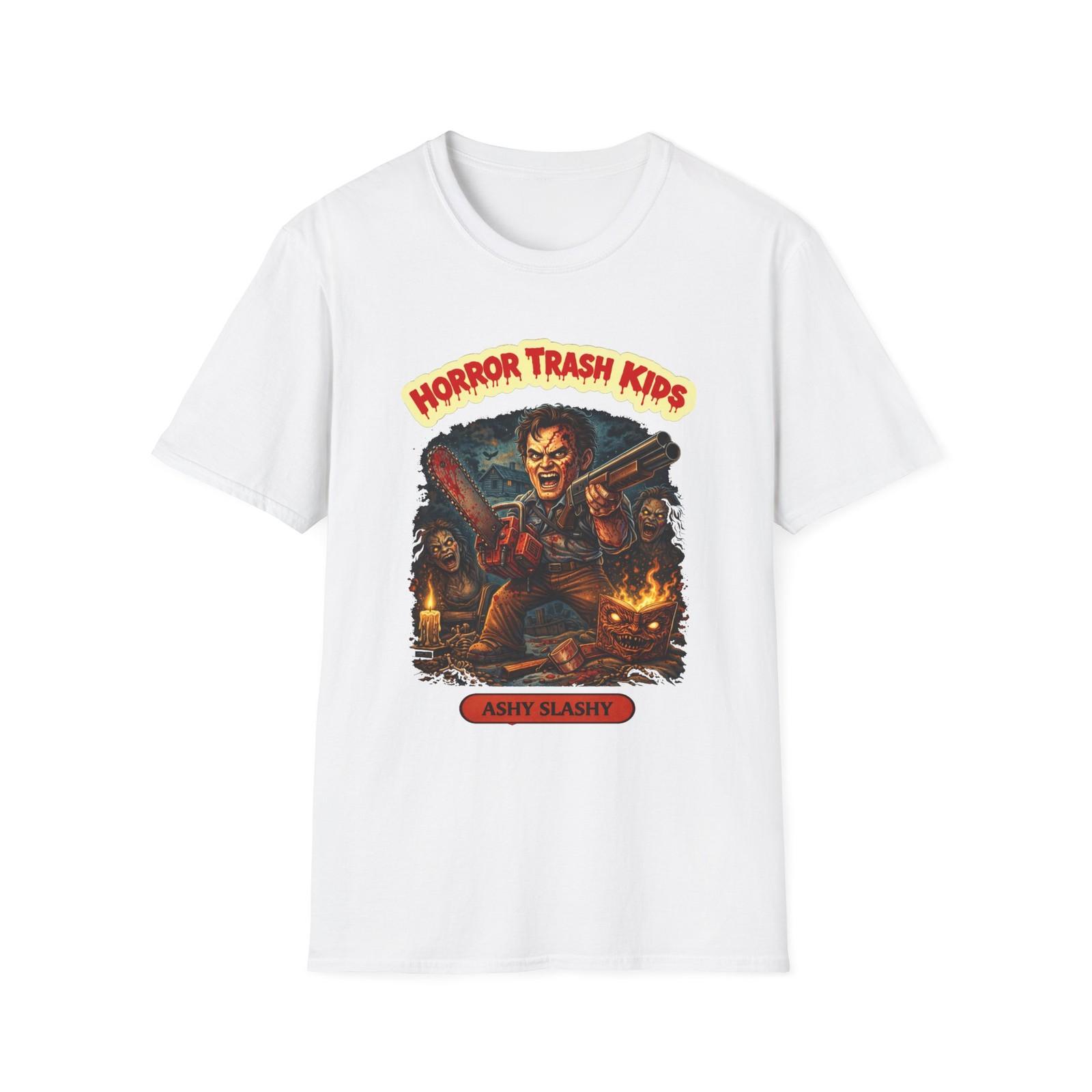 Horror Trash Kids Ashy Slashy T-Shirt | Retro Horror Movie Graphic S разноцветный