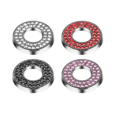 Vehicle Four Pack Luxury Bling Inner Car Door Lock Covers Rhinestones Bolt Decorations Suitable For Women’s Accessories