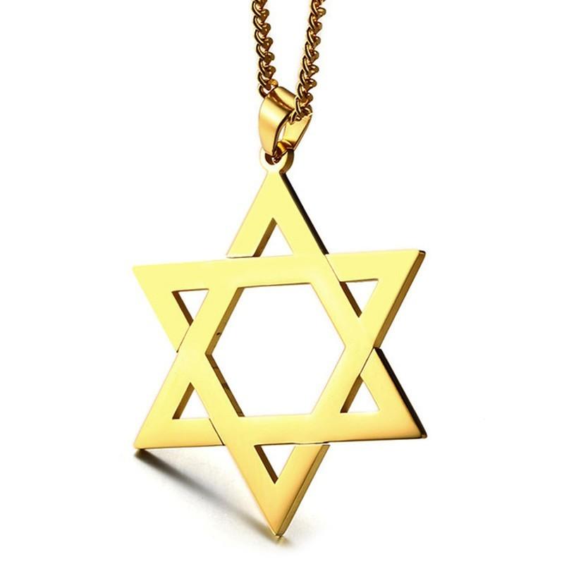Men s Classic Star of David Pendant Necklace Stainless Steel Israel Je Jewelry 24 inch