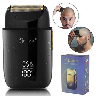 Rasoio elettrico a lamina, impermeabile, turbo, ricaricabile, con LED