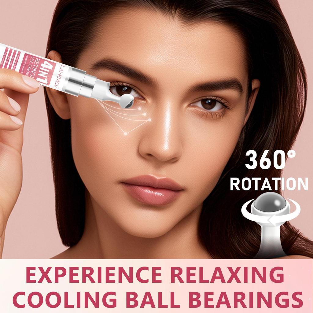 Retinol Eye Cream Stick-Deeply Nourish & Firm Eye Skin, Brighten Skin Tone, Refreshing Non-Greasy, Gentle for Sensitive Skin,15ml