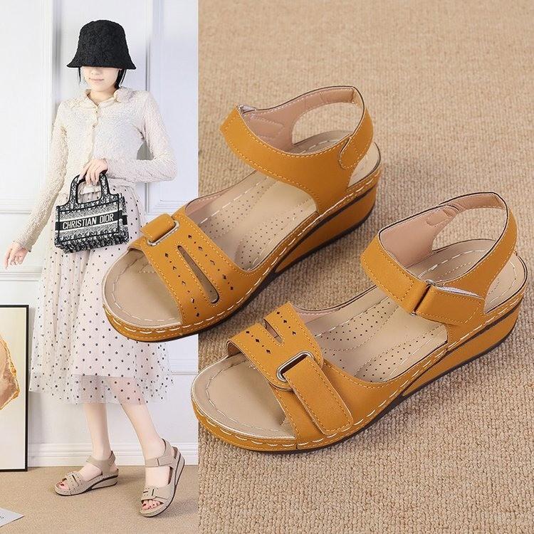 Fashion Women Chunky Platform Sandals Casual Soft Open-Toe Sandals Without Grinding Feet for Walking Shopping Stroll