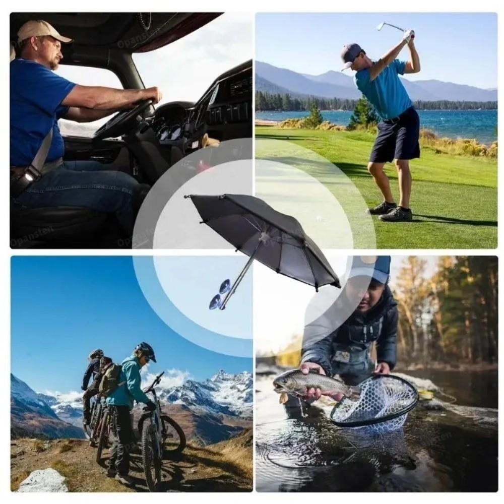 Sun Anti-Glare Phone Umbrella Car Visor Sunshade Sucker Holder Portable Mobile Phone Parasol