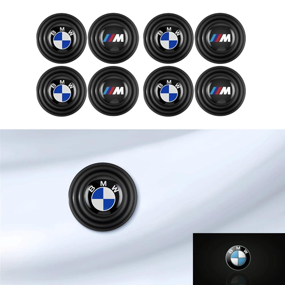 4/8/12pcs Silicone For BMW M Badge Emblem Car Door Anti-collision Buffer Gasket Mats Anti-shock Protection Pads Sticker.