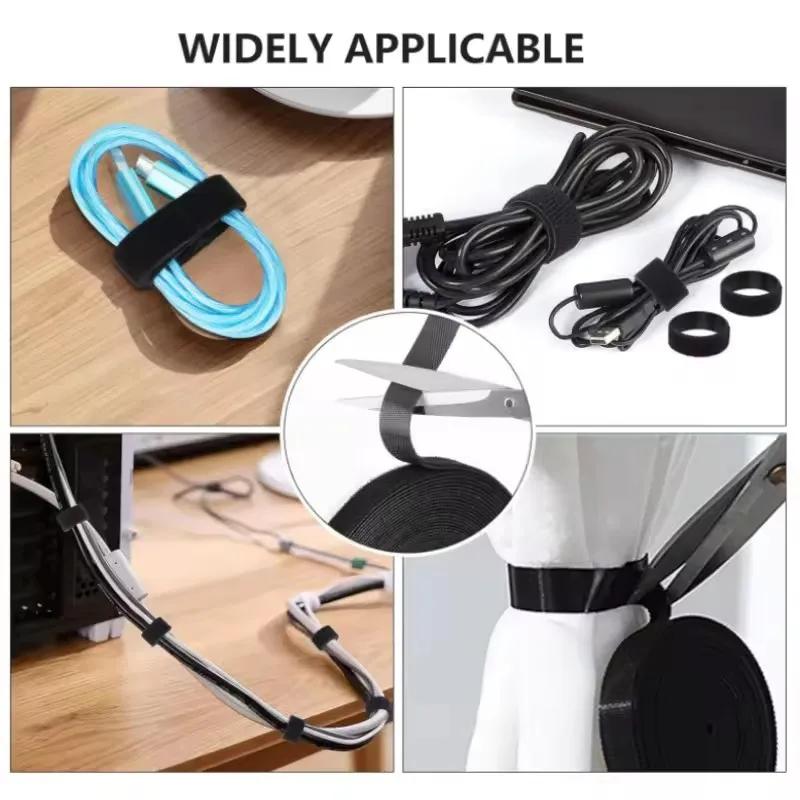 USB Cable Organizer Wire Winder Tape Cable Management Earphone Mouse Cord Ties Protector Home Car Office Desk Cable Felt Ties