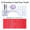 12 Needle Portable Sewing Machine Mini Electric Household Manual Repair Sewing Pressing Foot Pedal Beginner