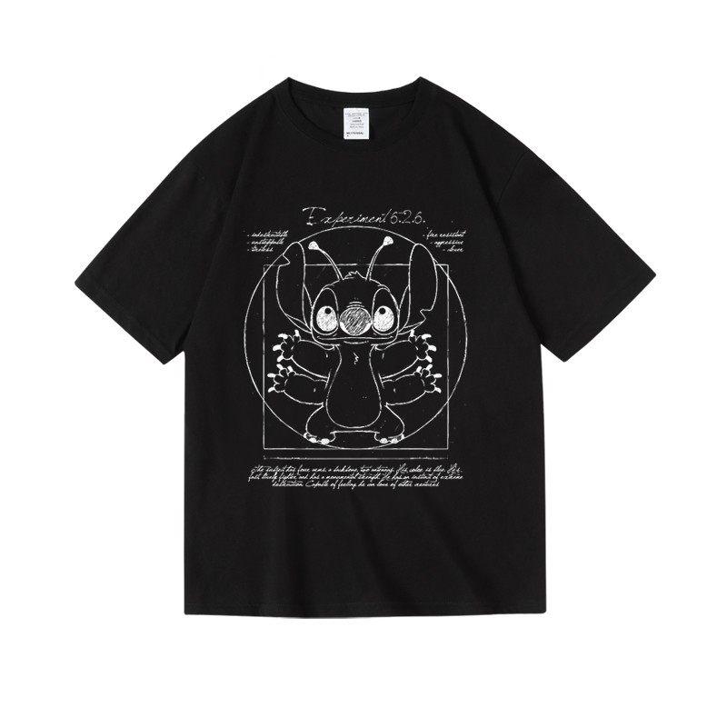 Cute Stitch Star Baby Printed Shortsleeved and Halfsleeved Tshirt Unisex Parentchild Outfits for Unisex and Unisex in Summer S