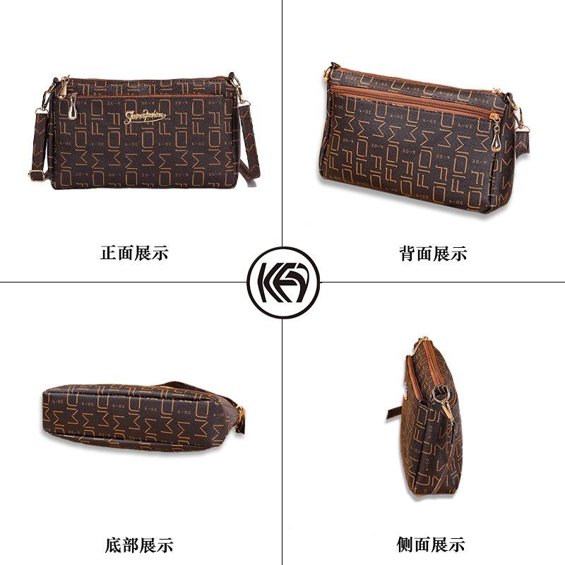Fashion printed women's bags are hot-selling messenger bags in the season, middle-aged women's shoulder bags, mother's large-capacity commuter bags