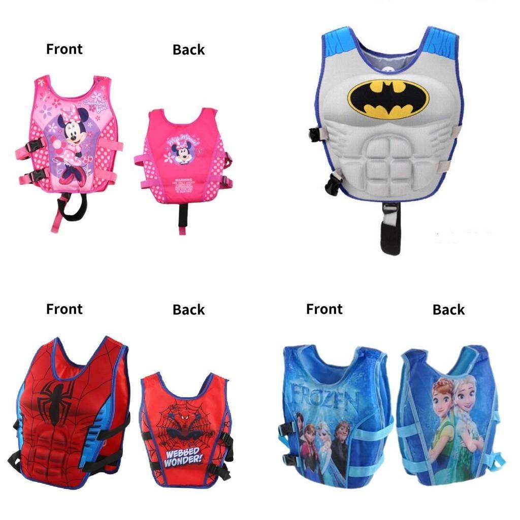 Kids' Muscle Float Vest For Water Activities Cartoon Print Polyester Fabric