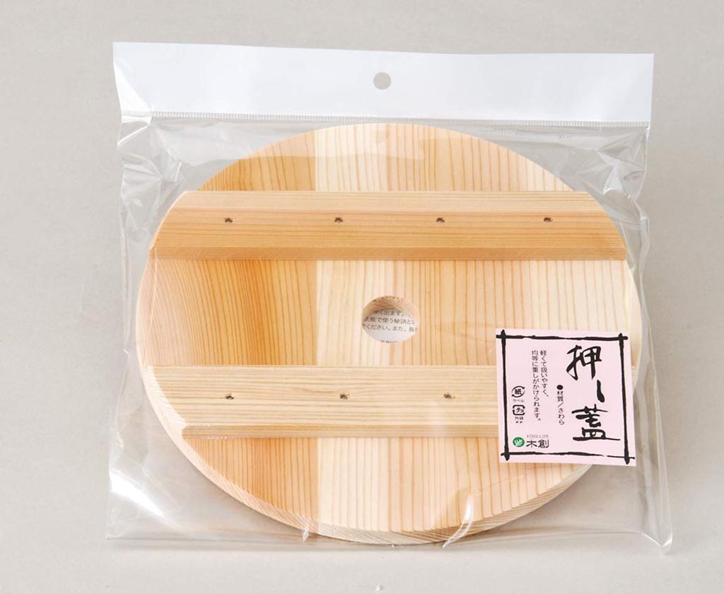 Sawara Drop Lid 21cm (Japanese Cypress) (pressing Lid) (82567)