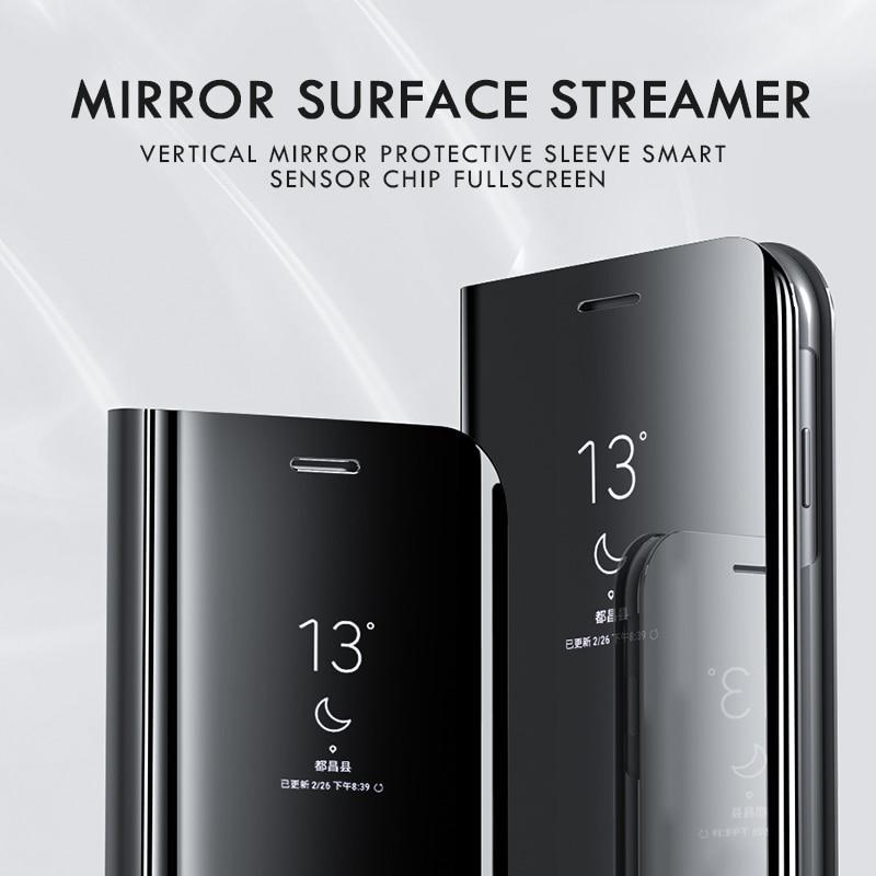 Do Samsung A 51 71 etui inteligentne lusterko z klapką etui do Samsung Galaxy A51 A71 A41 A31 A21 A21S A11 A01 2020 A50 A70 A30 S20 S10 S9 stojak książka Coque