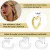 BAMOER 925 Silver Small Hoop Earrings Heart Shaped 14k Gold Plated Huggie Earrings for Women Wedding Fashion Jewelry