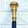 93.98 Cm Brass Solid Head Handle Walking Stick Wooden Cane Designer Christmas Gift for Him, Birthday Gift for Her Gift for Father
