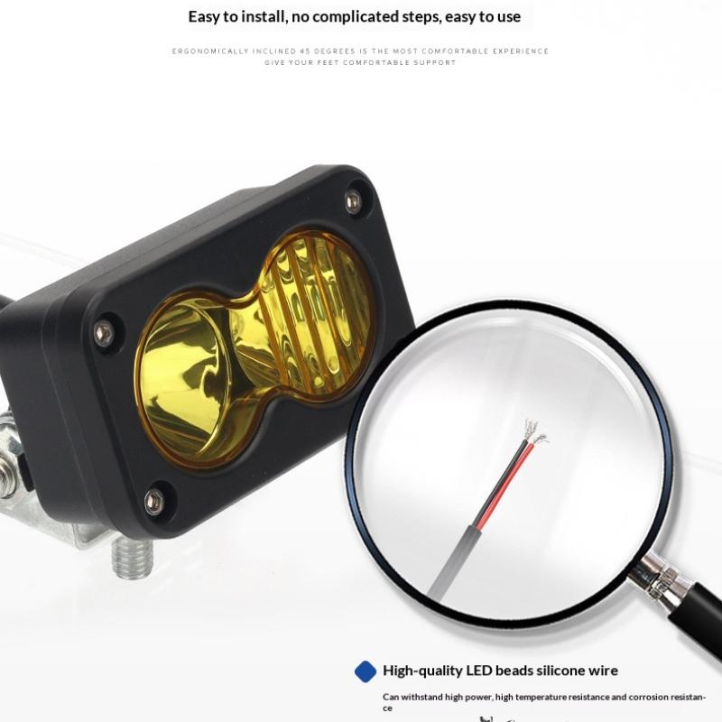 3 Inch LED Pod Spotlight 6000K Cool White Driving Light for Ridstar Q20 Motorcycle Pickup Offroad  Truck
