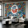 Benutzerdefinierte Name FC Hansa Rostock Gedruckte Wandteppich – Wandbehang für Schlafzimmer, Studentenwohnheime und Heimdekoration