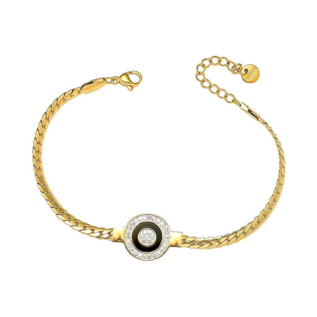 Cherry Epoxy Titanium Steel Bracelet for Women - Sweet Dopamine-Inspired Design