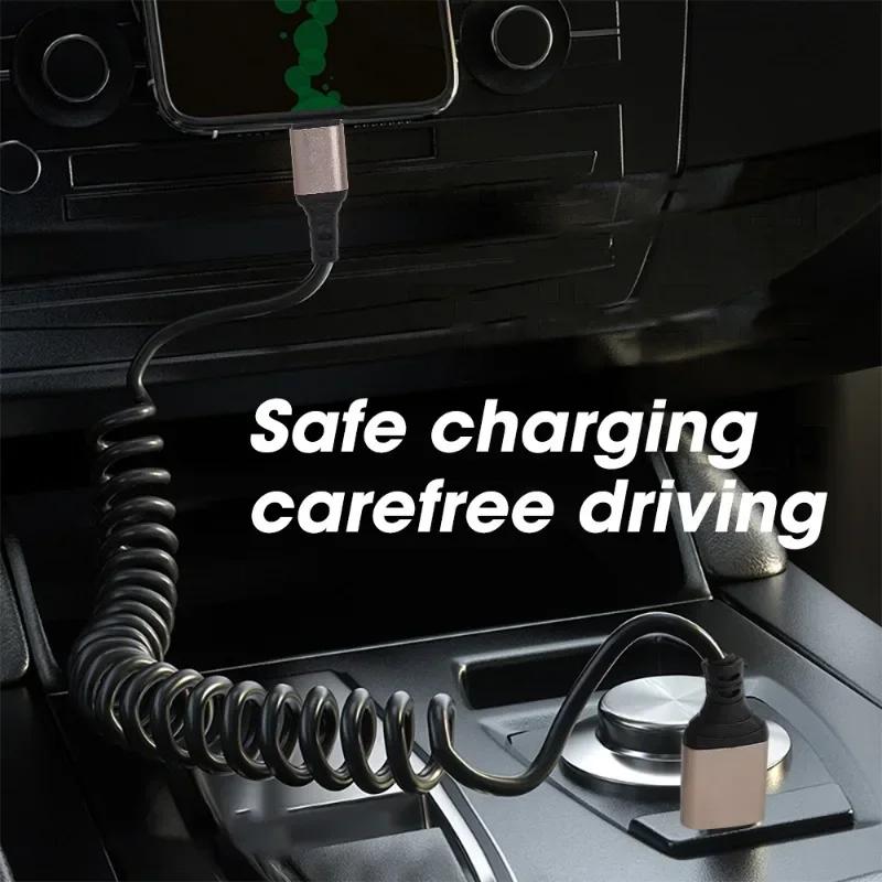 Cablu de încărcare rapidă USB tip C 6A Cablu arc USB\Tip-C la Tip-C Carplay pentru iPhone 12 13 14 Xiaomi Samsung Huawei Cablu de date