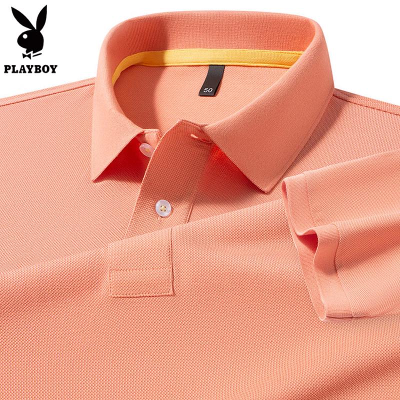 PLAYBOY Men's Cotton Short Sleeve Polo Shirt