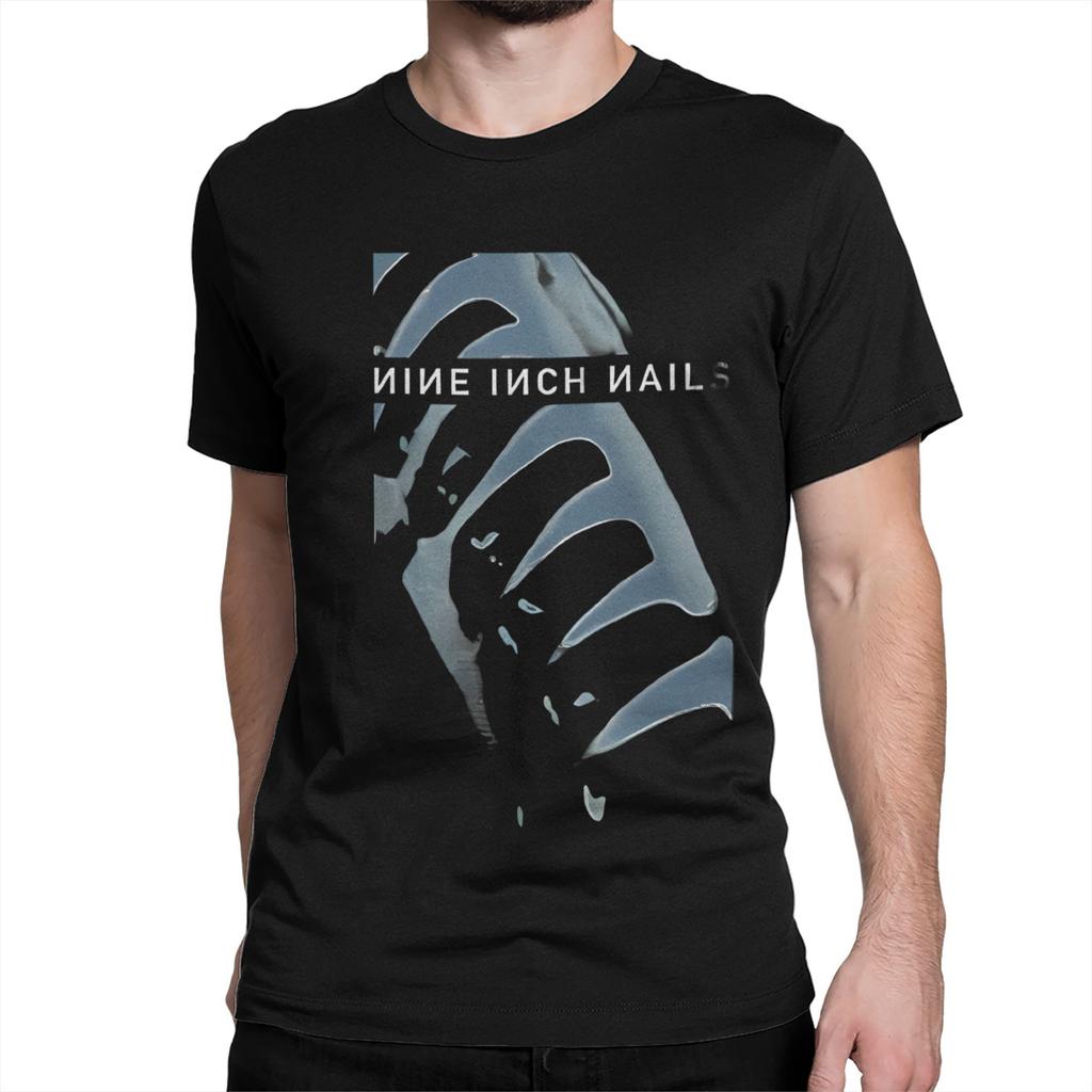 Vintage NIN Rock Band Nine Inch Nails  T-Shirts Men Women Round Neck 100% Cotton T Shirt  Short Sleeve Tees Original Tops