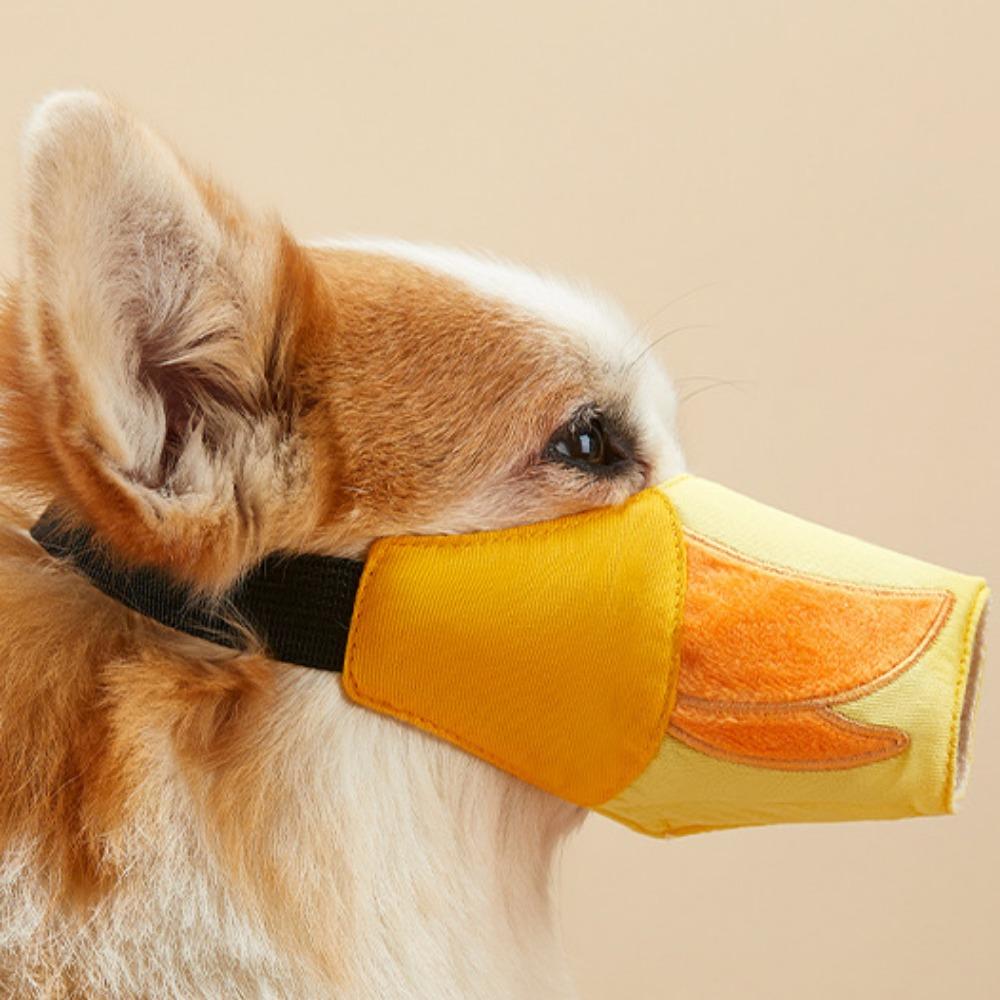 

Мультяшный намордник для собаки с принтом, дышащая петля, намордник для собаки, маска для питомца из холста, принадлежности для кормления и воды S-Style 1