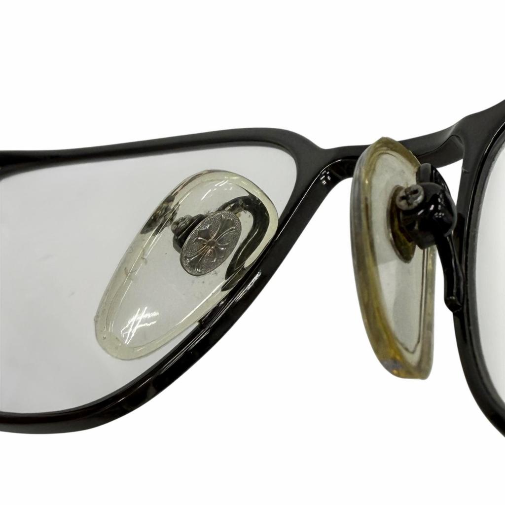 Great CHROME HEARTS Glasses GROWLER 1 Black 925 Mens Used