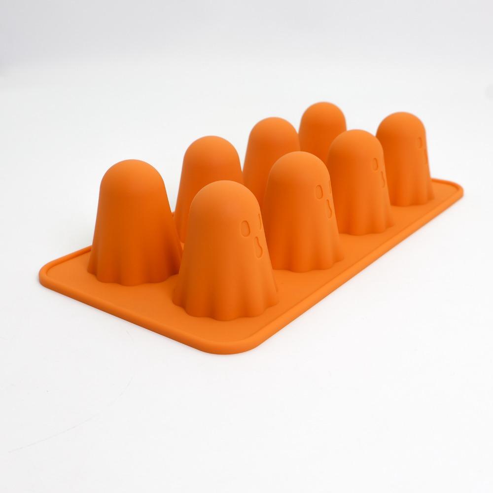 Easy To Clean Silicone Chocolate Mold Orange Ghost Baking Mold  Kids' Favorite Holiday Party