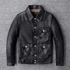 Black Natural Goatskin Men Leather Jacket Soft Slim Fit Genuine Skin Men's Coat Spring Autumn