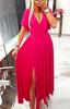 Long Dress With A Slot Fuchsia For A Party Elegant Envelope Size L