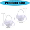 Elegant White And Gold Wedding Decorative Basket For Bridal Ceremonies Parties Decors Durable Fabric Storage Container