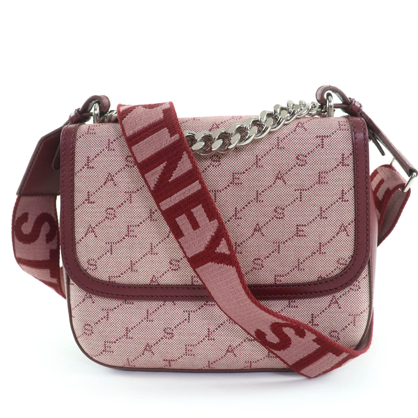

Great Stella McCartney Shoulder Bag Monogram Canvas Logo Bordeaux series Used