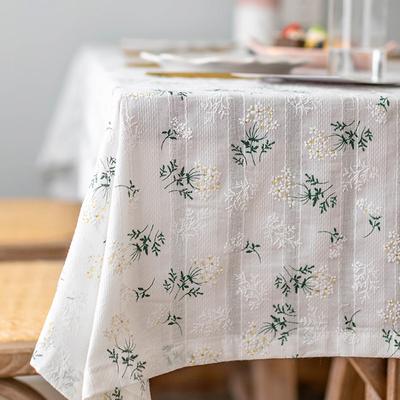 Tovaglia in cotone con nappe a margherita in stile coreano, decorazione per tavolo da tè, copritavolo rettangolare per cucina, sala da pranzo per matrimoni
