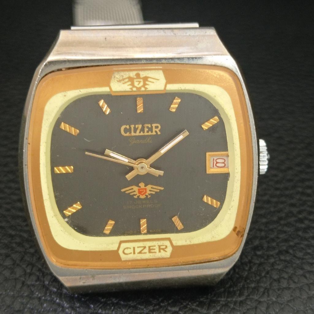 RĘCZNY NAKRĘCANY VINTAGE CIZER INDIAN MĘSKI ODNOWIONY ORYGINALNY CYFERBLAT ZEGarek a704661-1