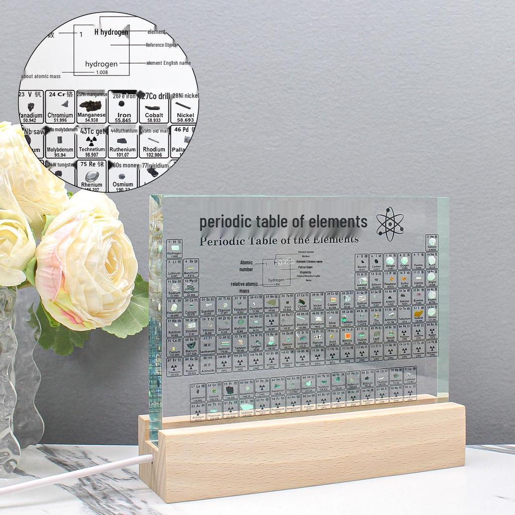 Large 3D Acrylic Periodic Table Crystal Ornament