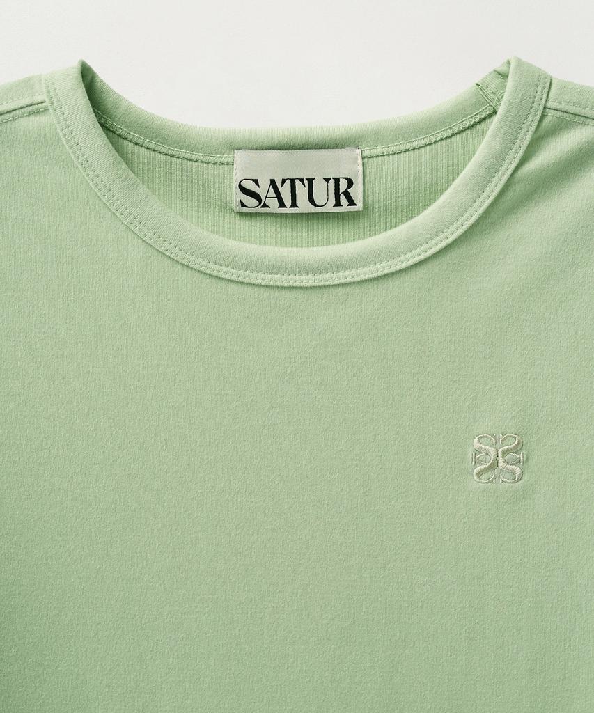 Seteo (W) Essential Basic Logo Short Sleeve T-Shirt Mint