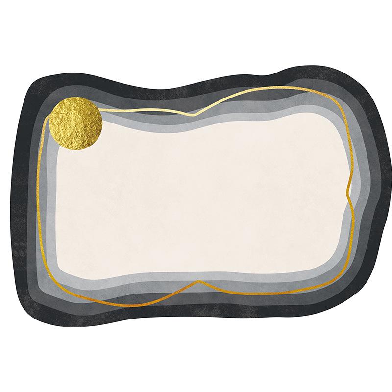 Irregular Shaped Wabi-Sabi Carpet: Thick Luxury Floor Mat for Living Room, Bedroom, Study, or Cloakroom