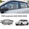 Akcesoria samochodowe PASUJĄCE Do Leapmotor B10 2025 2026 czarne Osłony Przeciwdeszczowe Okien Wentylowane Osłony Przeciwsłoneczne Przeciwdeszczowe 6 SZT