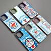 Cartoon Doraemon Phone Case For IPhone 17 16 15 14 11 12 13 Pro Max Plus Pro Colored Silver Cover
