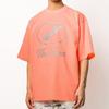We11Done Reflective Letter Logo Printed Cotton Short Sleeve T-Shirt Unisex Tops Orange WD-TP5-19-930-OR