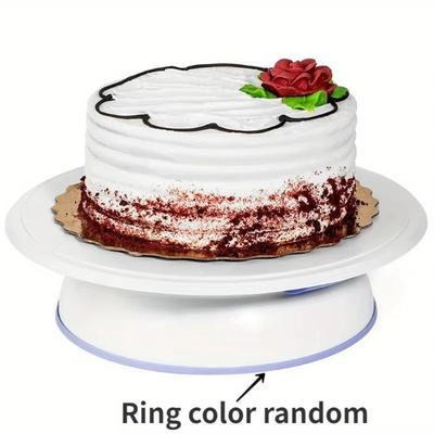 Kuchen Dekorationsdrehteller 10" Drehbarer Kuchen Drehteller Lebensmittelqualität PP Kunststoff Backwerkzeuge Drehbarer Dekorationstisch Einfaches DIY