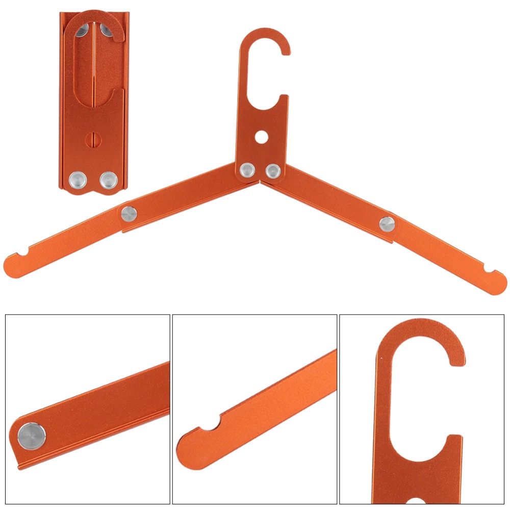 3 Pcs Durable Aluminum Alloy Folding Hanger Non Slip Windproof Hook Multifunction Hanger Compact Heavy Duty Clothes Rack Camping