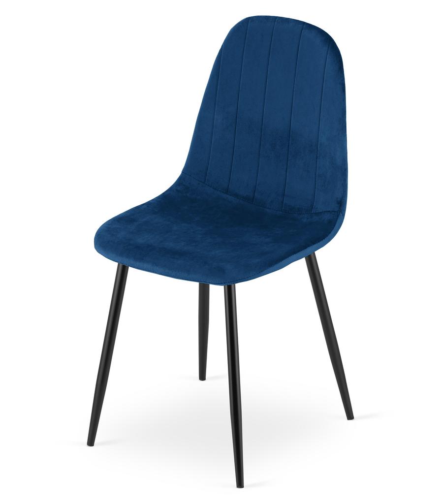 PADVA Chair - Navy Blue Velvet / Black Legs X 1