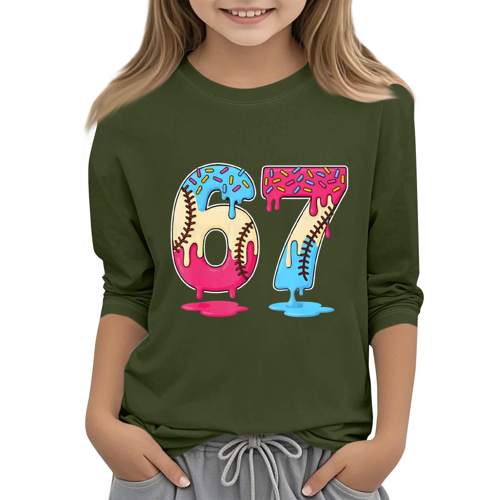 

Children s Fashion Three-Quarter Sleeve Round Neck Printed Casual T-Shirt Top 150