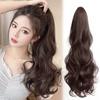 Synthetic Long Straight Claw Clip On Ponytail Hair Extensions 50cm Heat Resistant Pony Tail Hair Piece For Women Daily Party