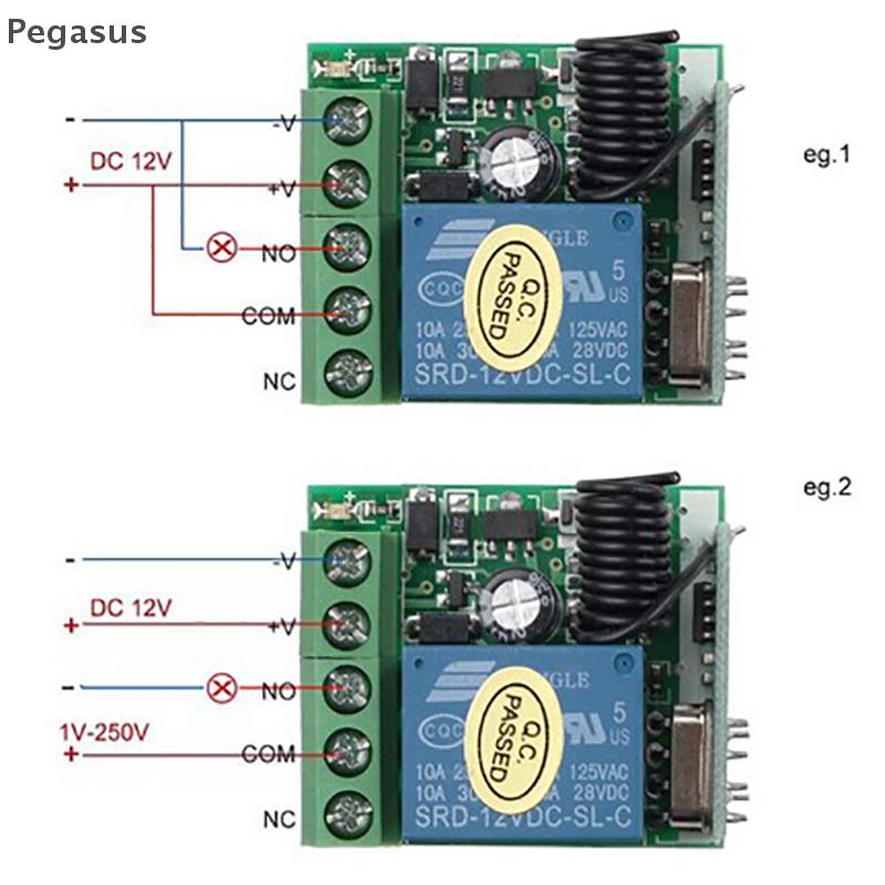 433 Mhz Wireless Remote Control Switch DC 12V 1CH Relay 433Mhz Receiver Module For Learning Code Transmitter Remote